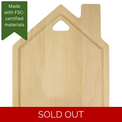 Beech Wood - House - Untreated Chopping Board